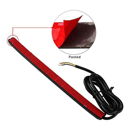 Riloer Flexible 48 LED Motorcycle Light Bar Strip Flexible Motorcycle Brake Lights Turn Signal LED Motor Light Tail Stop Strip Light