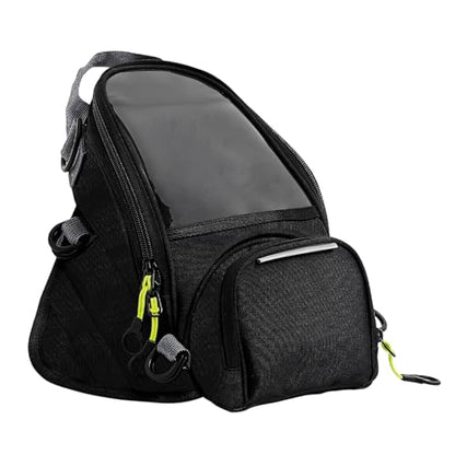 Motorcycle Tank Bag with Waterproof Touch Screen Phone Pouch, Oxford Cloth, Fits Most Motorcycles