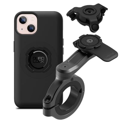 Quad Lock Motorcycle Handlebar Phone Mount PRO - Large with Vibration Dampener and MAG Phone Case for iPhone 13 - size: iPhone 13