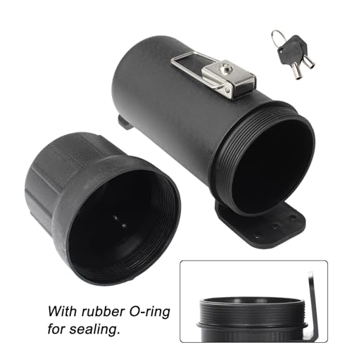 Universal Motorcycle Tool Tube,Motorcycle Storage Box Waterproof - Black(with Lock) - size: Large: 31.5*10.8*10.8cm(with Lock)
