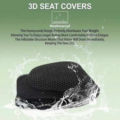 Motorcycle Seat Cover for Aprilia Tuareg 660 2021-2023, 3D Mesh Airflow Breathable Seat Cushion Protector, Anti-Slip Heat Insulation Sun-Proof Saddle Pad Accessories