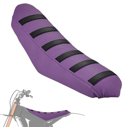 Electric Dirt Bike Seat Cover for Tutti Soleil 01,Black Stripe Non-Slip Motorcycle Cushion Cover for Tuttio Soleil01-Purple - color: Purple