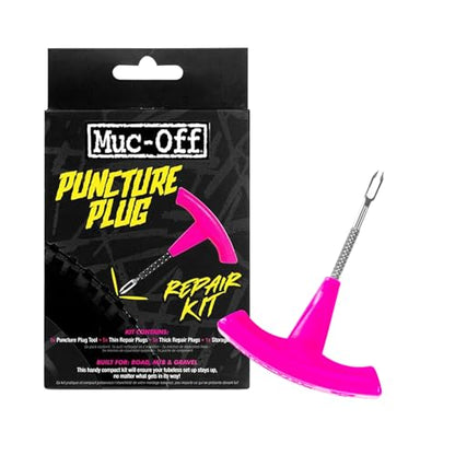 Muc-Off Puncture Plug Kit - Tubeless Tyre Puncture Repair with Plugger and Plugs