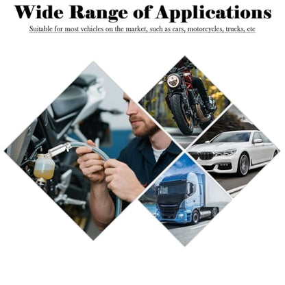 Brake Bleeder Hose,One Men Motorcycle Brake Bleeder Kit for Maintenance & Replacement of Brakes Fluid,Essential Clutch Bleeders Kit with Brakes Bleeders One Way Valve & Clamp