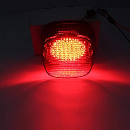 Eagle Lights Flashing Strobe Layback LED Tail Brake Light Kit Compatible With Harley Davidson Motorcycles - No License Plate Window - color: Smoked with No License Plate Window