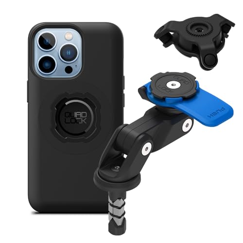Quad Lock Fork Stem Motorcycle Phone Mount (V2) with MAG Phone Case and Vibration Dampener for iPhone 13 Pro - size: iPhone 13 Pro