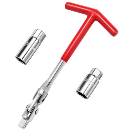 3Pcs Spark Plug Socket Wrench Set T-Handle, Universal 5/8" & 13/16" Spark Plug Tool Remover and Installer Tool for Motorcycles, Lawn Mowers, Small Motor Vehicles, Car Accessories