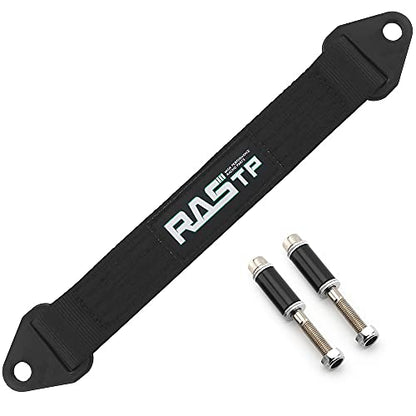 RASTP Limit Strap, Premium Quad Wrap Limit Strap Car Hauler Axle Straps Truck Wrecker Wheel Tie Down Strap with 10,000 Lb Webbing Strength (14 Inch, Black) - color: Black, size: 14 Inch