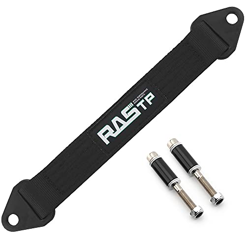 RASTP Limit Strap, Premium Quad Wrap Limit Strap Car Hauler Axle Straps Truck Wrecker Wheel Tie Down Strap with 10,000 Lb Webbing Strength (14 Inch, Black) - color: Black, size: 14 Inch