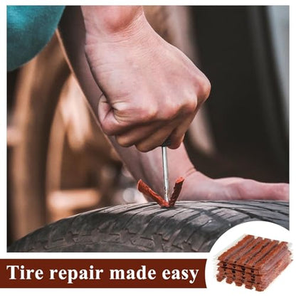 500 Pcs Tire Plugs, 4" x1/4" Rubber Tire Plug Repair Kit for Tubeless Off-Road Tires Car, RV, SUV, ATV, Motorcycle, Truck, Tractor (Red) - color: Red
