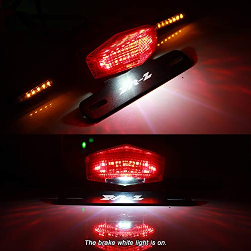 License Plate Holder Fender Eliminator Rear Tail Tidy LED Brake Lights and Turn Signals For Suzuki DRZ400S DRZ400SM DRZ400E (Red) - color: Red
