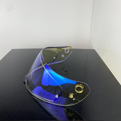 HJ20M Helmet Visor With Anti Fog Film, Motorcycle Helmet Face Shield Windshield Lens For HJC C70 FG-17 FG-ST IS-17 (Revo Clear Blue) - color: Revo Clear Blue