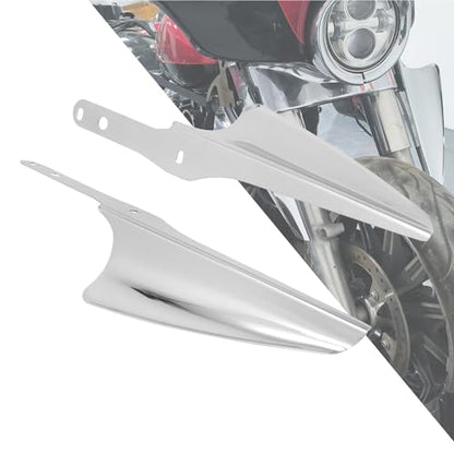 Front Fork Mount Wind Deflectors Compatible with 1995-2023 Harley Electra Glide Road King Street Glide 1 Pair - color: Chrome