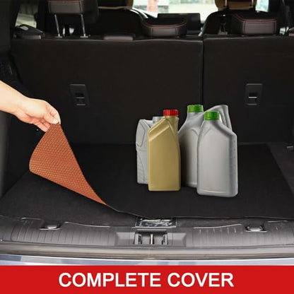 Golener Oil Spill Mat - Garage Floor Mat, Absorbent Oil Pad, Premium Maintenance Mat, Waterproof, Contain Liquid, Protect Floor from Spill & Stain, Reusable, Washable, Durable, 48”x96”, Black/Orange - size: 3'11" x 7'11" (Rectangular)