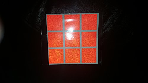 LiteMark | Reflective Square Kit | Night Visibility Adhesive Sticker Squares for Bike/Stroller/Helmet/Scooter/Stairs - Black (18 Pack) - color: Black, size: 1.5 Inch