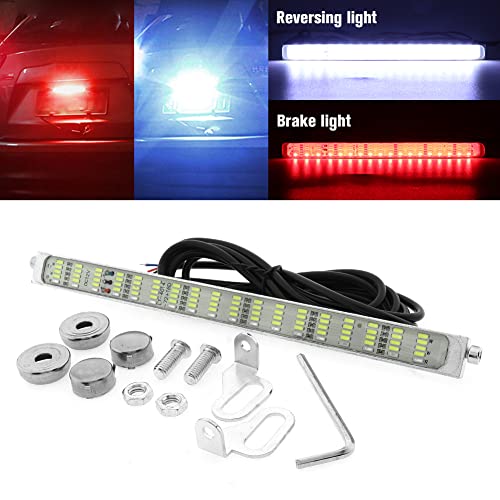 Double Colors LED License Plate Light Super Bright 90 SMD Chips 2-in-1 Fuction Brake Light Reversing light for Car SUV Truck,Motorcycle,Waterproof,DC12V.1-Pack(White + Red)