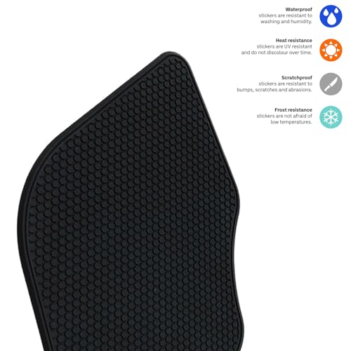 Motorcycle Side Fuel Tank Pad Protector Knee Grip Traction Pad Sticker Compatible with Suzuki V-Strom 650XT DL650 2017-2024, Self -Adhesive, Waterproof Rubber, Scratch Resistant