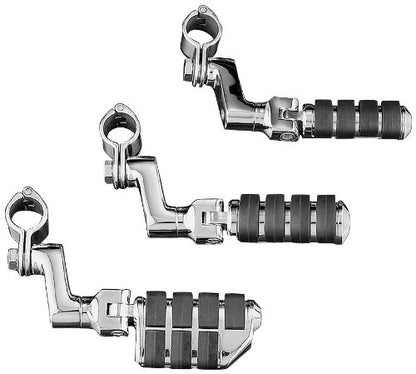 Kuryakyn 7999 Motorcycle Foot Controls: Offset Large ISO Highway Pegs with Magnum Quick Clamps for 1-1/4" Engine Guards/Tubing, Chrome, 1 Pair - size: 1-1/4" Clamps, style: Offset Large ISO Pegs