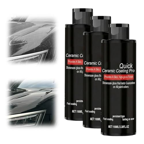 Quick Ceramic Coating Pro, 10.58 fl oz Car Quick Coat Spray, 3‑in‑1 Waterless Wash Scratch Repair & Gloss Restorer for Auto Detailing (3pcs) - color: 3pcs