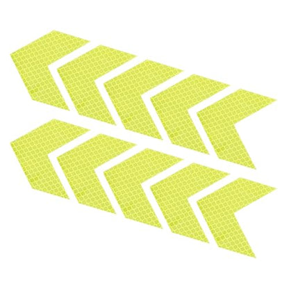 PATIKIL Reflective Stickers, 20 Pack 2.36 x 2.36 Inch Waterproof Adhesive High Visibility Night Caution Warning Arrow Shape Safety Tape Reflector for Trucks Trailers Cars, Green - color: Green