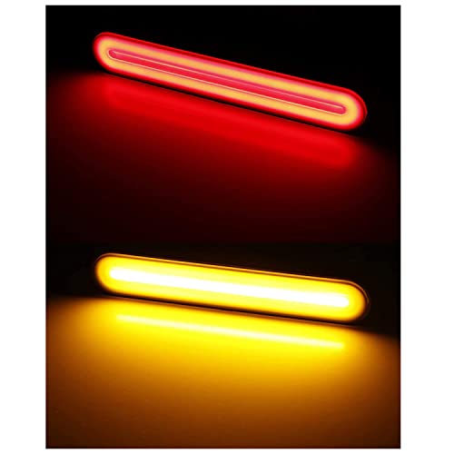 LED Brake Tail Light for Harley Davidson, Turn Signal LED Strip Lights Bar Rear Fender/Bagger Vertical Mount Brake, Turn Signal, Parking Light, Stop Light Universal Most Motorcycle Red/Amber - color: Clear Lens, size: 9.25 inch 2Pcs