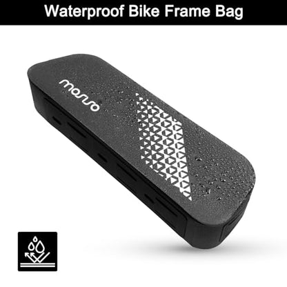 MOSISO Bike Frame Bag Top Tube Bike Bag, Waterproof Bicycle Front Frame Bags with Detachable Shoulder Strap, Cycling Accessories Tools Pouch Storage for Road Mountain Cycling, Black
