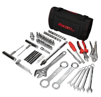 Boxo USA Adventure Motorcycle Tool Kit - 40-Piece Compact Tool Roll for Dual Sport & Adventure Bike - size: 40-Piece Adventure Motorcycle