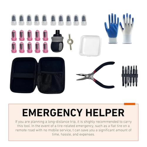 Tire Repair Rubber Nail Kit, Quick Flat Tire Screw Plugs Repair Kit, Patch Plug Pliers & Organizer Case, Fast Self-Service Tire Plug Puncture Repair for Car, Truck, Suv and Motorcycles - size: All-in-One Tire Repair Kit