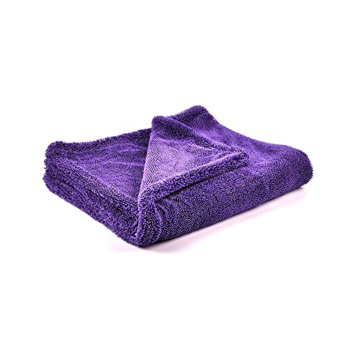 Maxshine 20" x 24" Universal Purple Car Drying Towel – 1200 GSM Rinse-Free Double-Sided Microfiber – Plush, Super Absorbent Towel for Car Wash & Detailing - size: 20" x 24" Purple