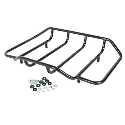 TCMT 10.7" Chopped Trunk Set Fit For Harley Touring 1997-2013 Road King Road Glide Street Glide Electra Glide Pack - color: Chopped Black Lacthes