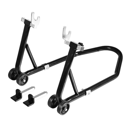 Motorcycle Stand Rear Swingarm Spool Paddock Stand, 500Lbs Capacity Combo Wheel Lift Stand for Sport Bike, Fit for Yamaha Honda Kawasaki Black - color: Black