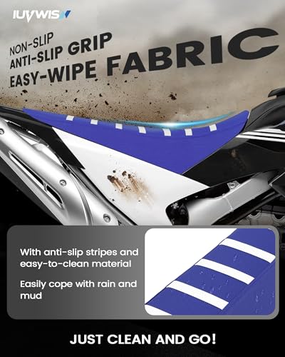 Dirt Bike Universal Seat Cover Non-Slip Gripper Soft Motorcycle Seat Covers for CRF YZF YZ EXC SX KLX KX TTR Most Motocross Blue - color: blue