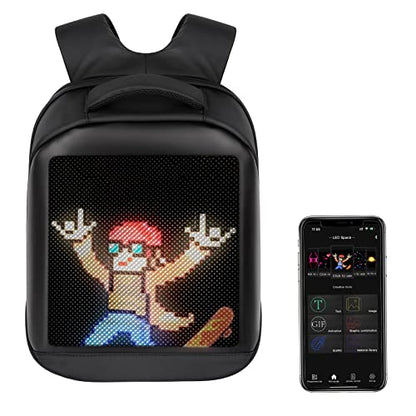 Led Backpack Multifunctional Laptop Backpack Laptop Backpack with Led Display DIY Fashion Backpack For Daily Use - style: Led Backpack