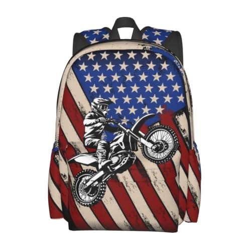Motocross Backpack Bookbag Laptop Backpacks Multipurpose Daypack for Boys Girls School Men Women Travel Hiking - color: Motocross