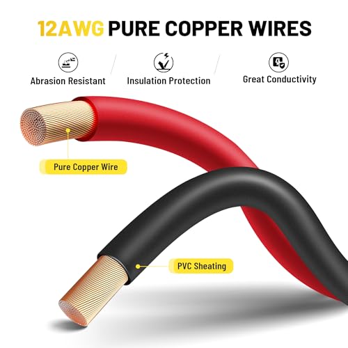 Oyviny 1FT SAE Extension Cable 12AWG, SAE Quick Disconnect Solar Panel Extension Cable with Polarity Reversing Adapter for Automotive RV Truck Battery Charger, 12V - size: 1 Feet