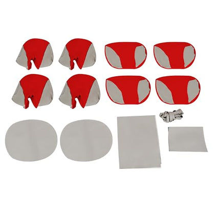 ECOTRIC Boat PVC Seat Cover Set Compatible with 2007-2011 Sea Doo Speedster 150 4 seat Model Outdoor Red & Gray Durable - color: Red and Gray