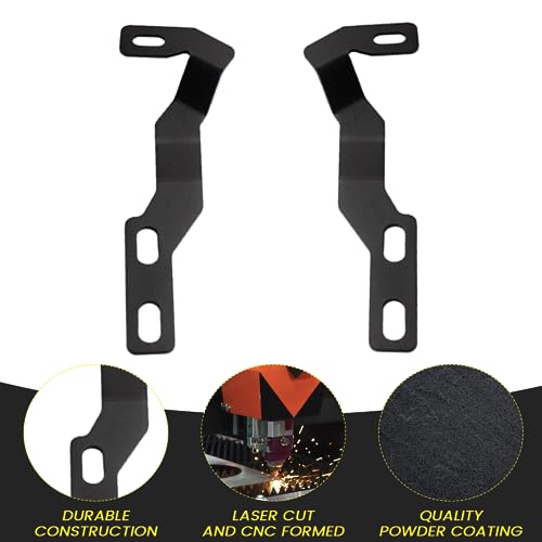 Hood Hinge Ditch Light Mount Brackets Compatible with Toyota Tacoma 2016-2021 3rd Gen Auxiliary Offroad Pod Work Light, Tacoma Hood Mount Lighting Brackets Kit - Black 2PCS - size: For Tacoma 2016-2021