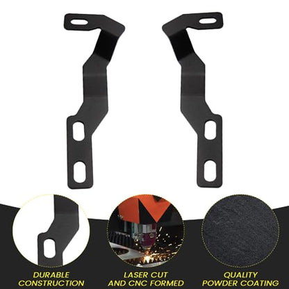 Hood Hinge Ditch Light Mount Brackets Compatible with Toyota Tacoma 2016-2021 3rd Gen Auxiliary Offroad Pod Work Light, Tacoma Hood Mount Lighting Brackets Kit - Black 2PCS - size: For Tacoma 2016-2021