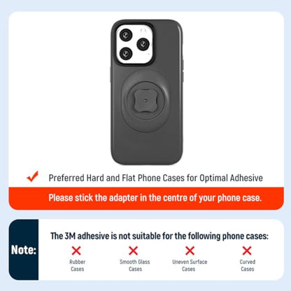 Universal Phone Mount Adapter – Ultra-Strong 3M Adhesion Durable Nylon, – Strong, Secure Hold,Secure Locking for Bike Phone Mount (1st & 2nd Gen)