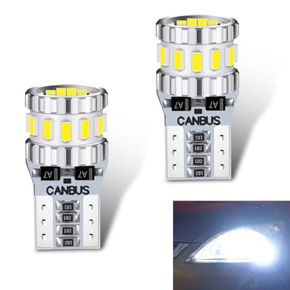 gunhunt Pack-2 Car Wide Lights, 3W Led Light Bulbs, Aluminum Reading Lights, License Plate Lights, Instrument Lights, Auto Bulb Replacements, Universal for Most Cars, Trucks, SUVs (White #1702) - color: White #1702