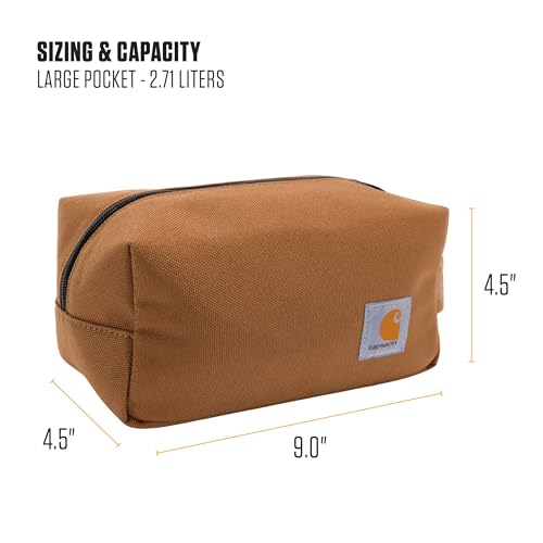 Carhartt Durable Travel Kit, Organize Essentials W/the Water Resistance Toiletry Bag, Carhartt Brown - color: Carhartt Brown