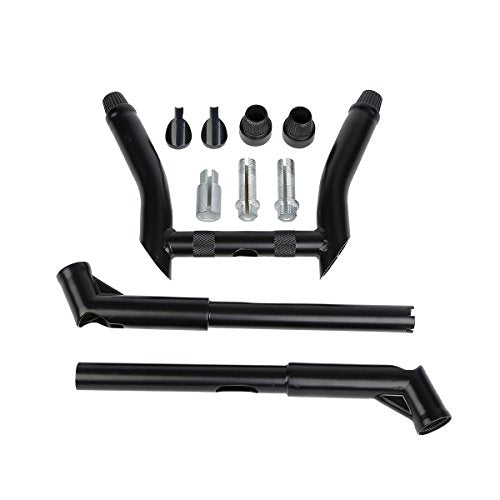CUSTOM CHROME CCI 10" Rise 1-1/4" Fat Bamboo Ape Hanger Handlebar Fit For Harley Dyna Fat Bob 2008-2017 Low Rider 2016-2017 Street Bob 2007-2017 Wide Glide EFI 2004-2006 - size: 10" Risers
