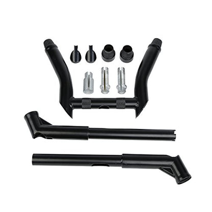 CUSTOM CHROME CCI 10" Rise 1-1/4" Fat Bamboo Ape Hanger Handlebar Fit For Harley Dyna Fat Bob 2008-2017 Low Rider 2016-2017 Street Bob 2007-2017 Wide Glide EFI 2004-2006 - size: 10" Risers