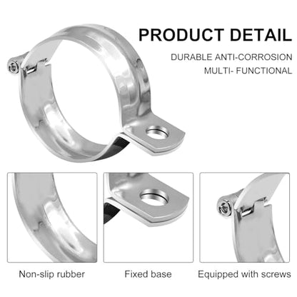 2 PCS Motorcycle Turn Signal Light Tube Bracket Mount - Metal Tube Clamp for 10mm Hole Non-Slip Rubber, Rain Resistant, Perfect for Light Bar Mount (35mm-Sliver) - style: 32-41mm Sliver