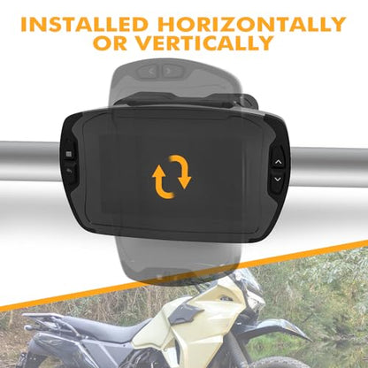 NICECNC 14MM GPS Adjustment Bracket GPS Fixed Rod Clamp Compatible with Kawasaki KLR650 2022 2023, 6061 Billet Aluminum, CNC-machined, with Necessary Stainless Steel Hardware, Black