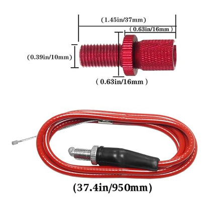 Motorcycle Throttle Grip 7/8" 22mm CNC Aluminum Quick Twister with Throttle Cable for KLX CR CRF EXC XR CRF50 CRF230 50 110 125 230 250 Dirt Pit Bike Motocross Motorbike Quad ATV - color: Style-B-Red
