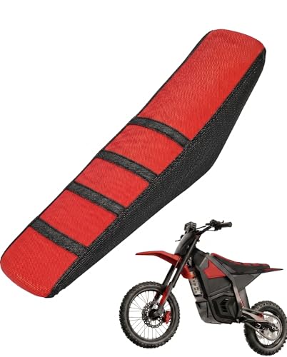 Seat Cover for Yozma IN10 Electric Dirt Bike,Black Stripe Non-Slip PVC Motorcycle Cushion Cover for E Dirt Pit Bike Ebike Yozma in 10-Red - color: Red-2