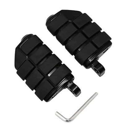 Motorcycle Footpegs Foot Rest Compatible with Harley Touring Street Glide Road King Road Glide Electra Glide Sportster Dyna Softail 10mm (StyleC#Black) - color: Style C#Black