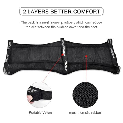 Motorcycle Seat Cushion Air Cooling 3D Mesh Motorcycle Seat Pad,Butt Protector Pads,Motorcycle Cool Seat Cover,Breathable Motorcycle Seat Cover,Size XL - size: 63 x 36cm
