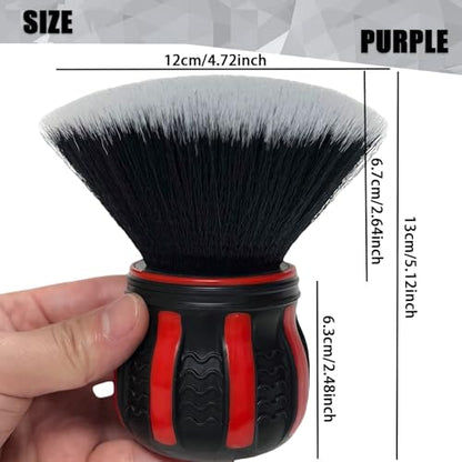 Ultra Soft Detailing Brush, Handle XL Brush - Ultra Soft Bristles, Multi-Color Handles, Removable Brush Heads, with Storage Rack, Covers Large Area Inside or Outside Vehicles(Red) - color: Red